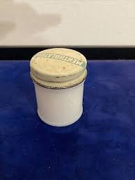 Vintage White Milk Glass Jar Medical
