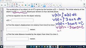 3sin T The Initial Velocity