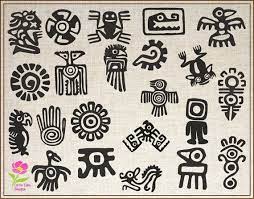 22 Aztec Style Icons Machine Embroidery