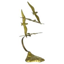 Curtis Jere Four Brass Birds Sculpture