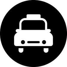 Car Icon In Black And White Color