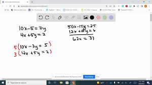 Equations By Either The Addition Method