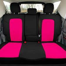 Fh Group Neoprene Custom Fit Seat Covers For 2021 2022 Ford Bronco Sport Rear Set Pink