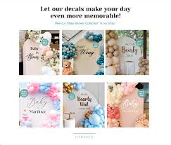 Custom Baby Shower Vinyl Decal For Arch