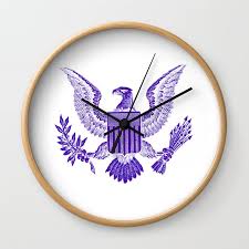 Purple American Eagle Icon Symbol Wall