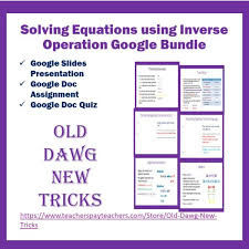 Solving Equations Inverse Operation