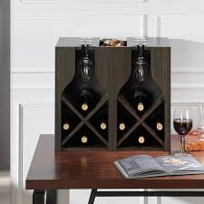 Furniture Of America Sacha 8 Bottle Wenge Hanging Wine Rack