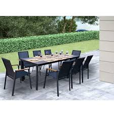 Montalcino 9 Pc Dark Grey Dining Set