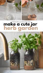 Cute Kilner Jar Herb Garden