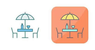 Outdoor Dining Vector Art Icons And