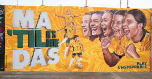 Vibrant Commbank Matildas Mural