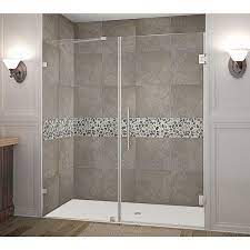 Aston Sdr985 Nautis Completely Frameless Hinged Shower Door Chrome 72 In L X 72 In H