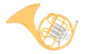 French Horn Ilration Isolated On