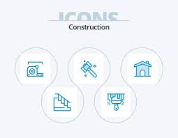 Construction Blue Icon Pack 5 Icon