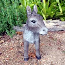 Donkey Standing Statue Garden Ornament