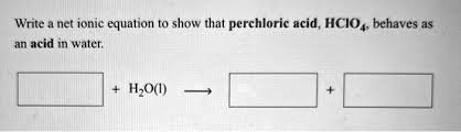 Solved Write A Net Ionic Equation T0