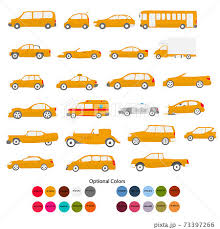 Various Kinds Of Orange Vehicle Icon