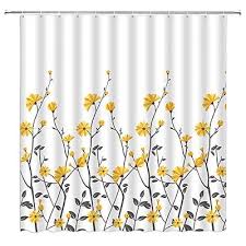 Yellow Flowers Shower Curtain Yellow