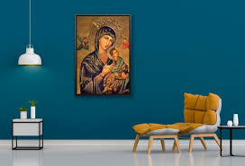 Virgin Mary Icon Picture Printed