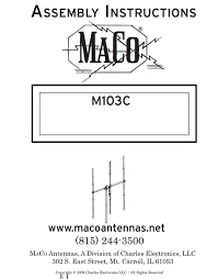 maco antennas m103c assembly