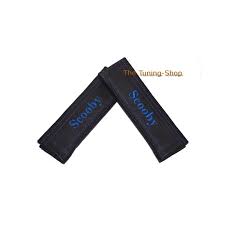 Seat Belt Covers Black Genuine Leather