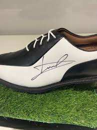 Luke Donald Signed Golf Shoe In Display