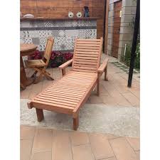 Sun Clear Redwood Outdoor Chaise Lounge