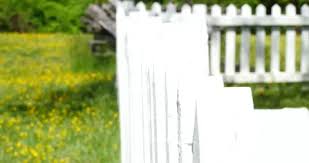 White Background Picket Fence Stock