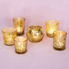 Candle Holder Glass Votive Spot Plating