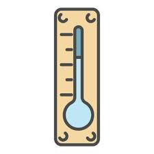 Outdoor Thermometer Icon Color Outline