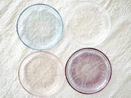 Depression Glass Plate Set Dessert