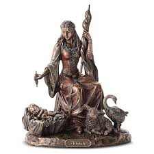 Frigga Goddess Bronze Figure