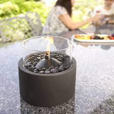 Black Ceramic Table Fire Bowl Aad1501lc