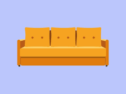 Sofa And Couch Yellow Colorful Cartoon