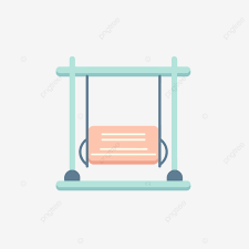 Swing With A Pink Cushion Vector