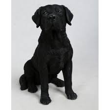 Black Labrador Small Resin Dog Ornament