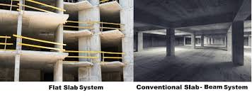 flat slab conventional slab beam system