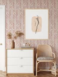 Pink Terracotta Herringbone L