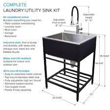 basin black freestanding laundry sink