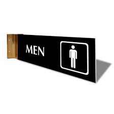 Men S Room Icon Corridor Sign 4 X 12