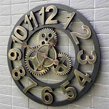 40 45 50cm 3d Wall Clock Large Wooden