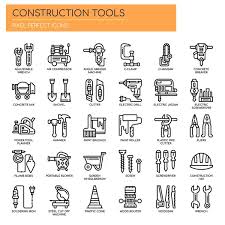 Construction Tools Thin Line Pixel