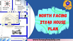 North Facing 27x40 House Plan Simple