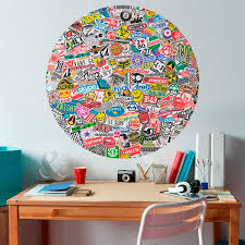 Circular Wall Sticker Collage Brands