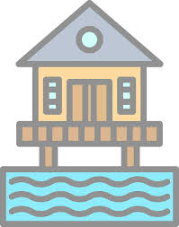 Beach Hut Vector Icon Design 24895591