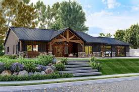 One Story Country Craftsman House Plan