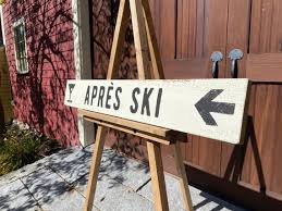 Ski Wood Sign Hand Painted Barn Board