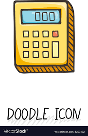 Doodle Calculator Icon Royalty Free