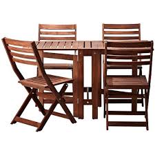 Ikea Applaro Table And 4 Folding Chairs