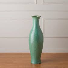 Tall Mermaid Metallic Mint Ceramic Vase